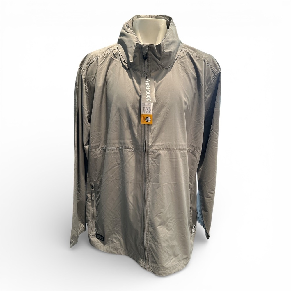 Dri Duck 5330 River Jacket Men's 2XL Gray Packable Wind Water Resistant NWT